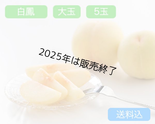 画像1: 白鳳 大玉（約270ｇ）×ロイヤル5玉入【2025年】（限定100箱） (1)