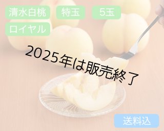 清水白桃 中玉（約250g）×ロイヤル5玉入【2025年】（限定200箱