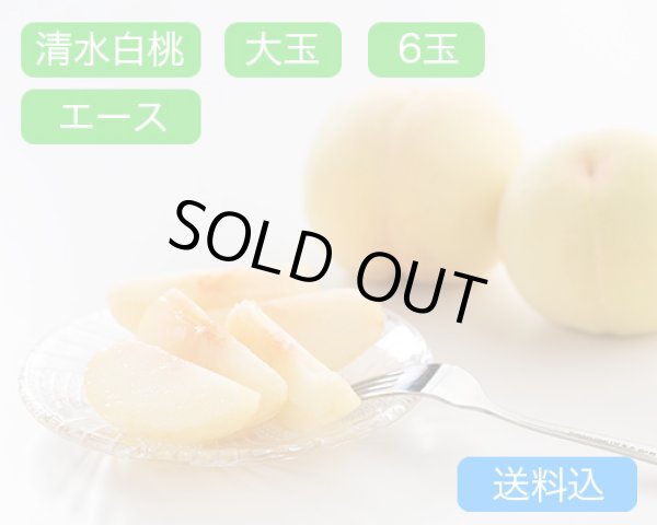 画像1: 清水白桃 大玉（約270ｇ）×エース6玉入【2026年】（限定50箱） (1)
