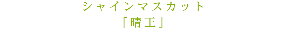 シャインマスカット「晴王」