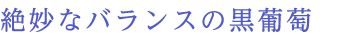 絶妙なバランスの黒葡萄